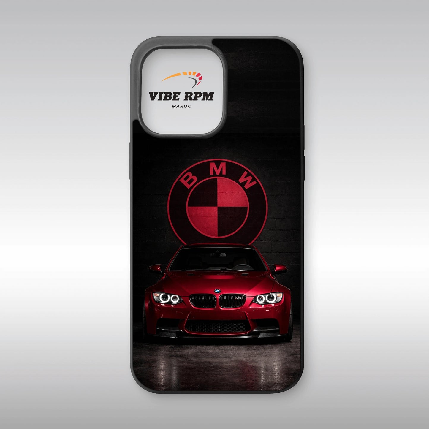 Coque téléphone BMW M3 VibeRPM, design automobile ultra-luxe, finition mate soft-touch, silicone premium, protection anti-chocs