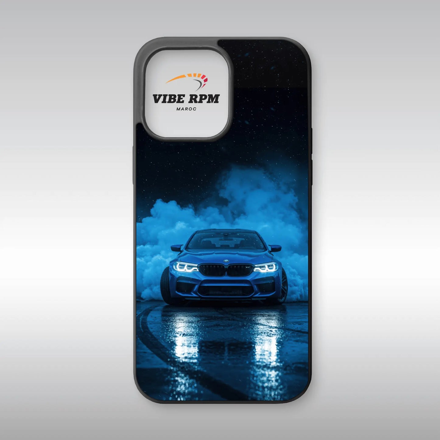 Coque téléphone BMW M5 VibeRPM, design sport luxe, finition mate, silicone premium, protection anti-chocs