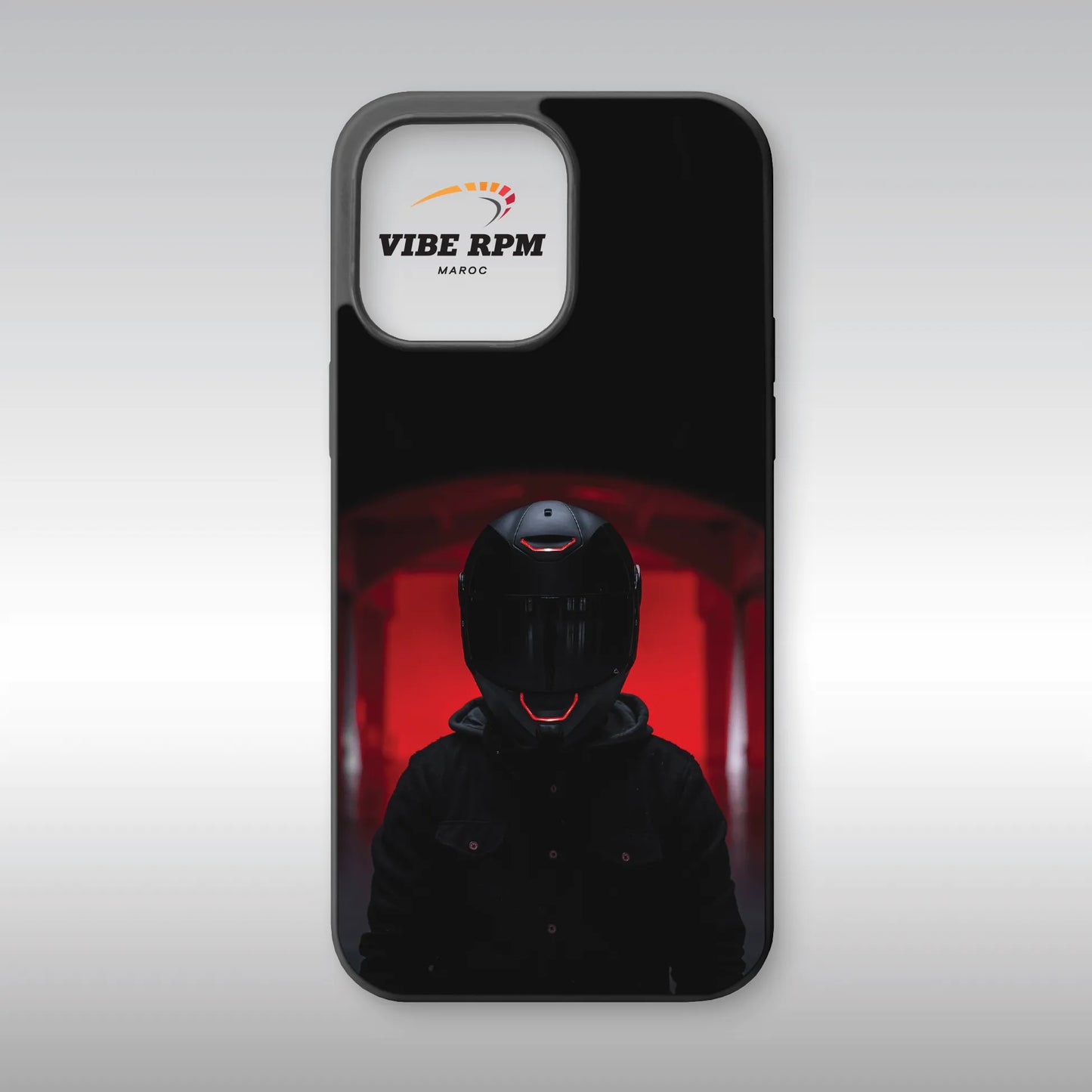 Coque téléphone Biker VibeRPM, design moto lifestyle, finition mate soft-touch, silicone premium, protection anti-chocs