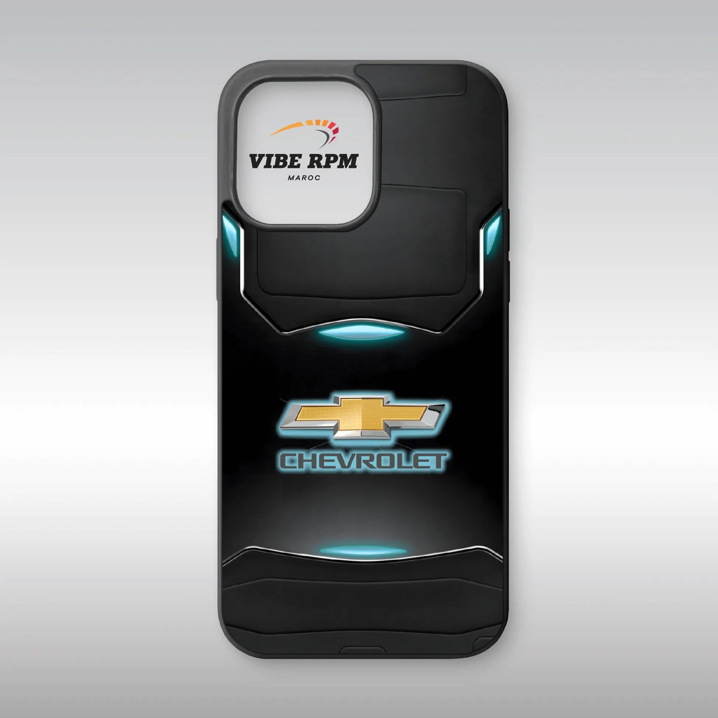 Coque téléphone Chevrolet VibeRPM, design automobile iconique, finition mate soft-touch, silicone premium, protection anti-chocs