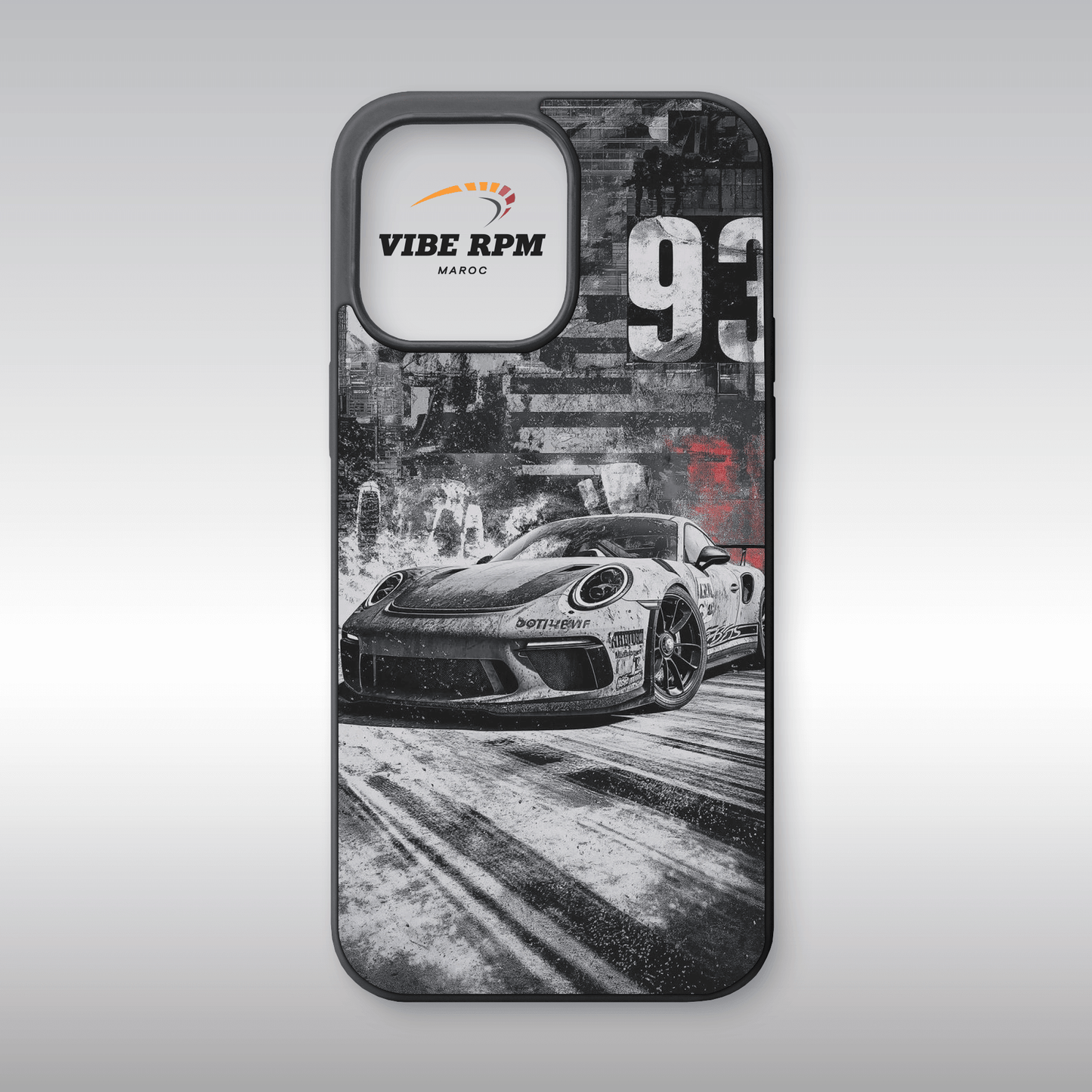 Coque téléphone Porsche VibeRPM, design élégant et sportif, finition matte, silicone premium, protection anti-chocs, livraison gratuite