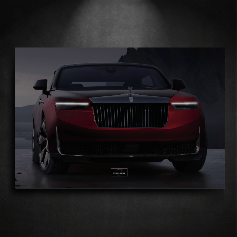 Tableau NEON Rolls Royce La Rose Noire