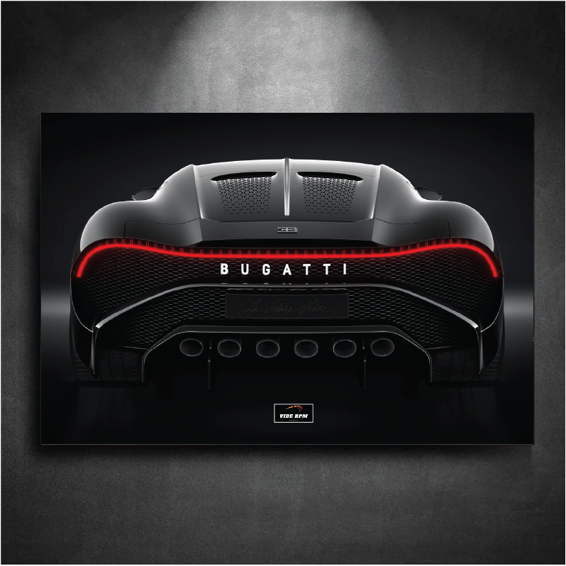 Tableau NÉON Bugatti La Voiture Noir