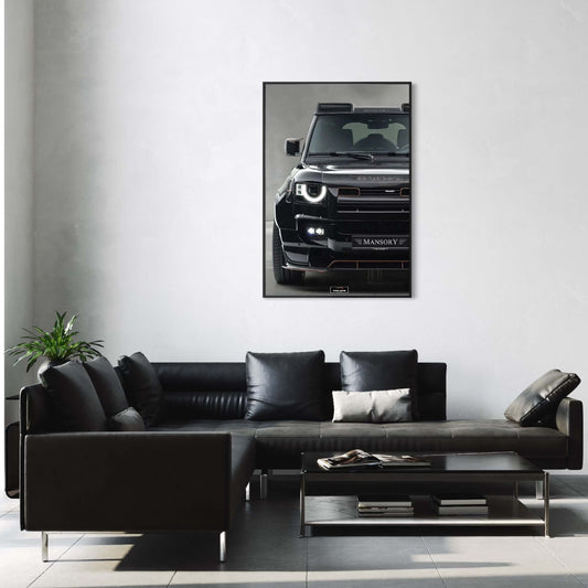 Tableau NÉON Land Rover Defender Black Edition