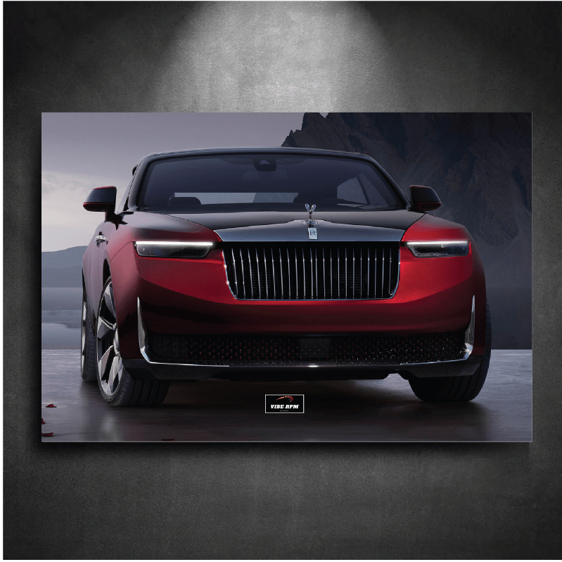 Tableau NEON Rolls Royce La Rose Noire