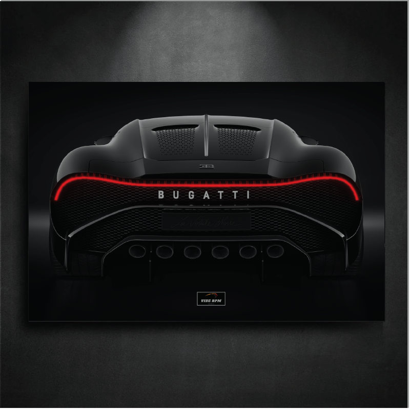 Tableau NÉON Bugatti La Voiture Noir