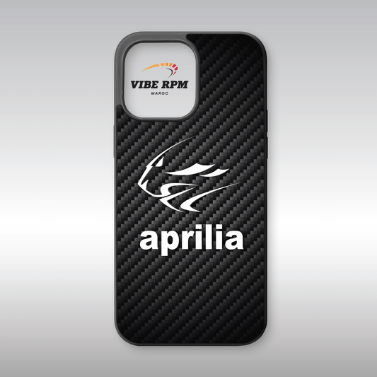 Coque téléphone Aprilia VibeRPM, design italien racing, finition matte, silicone premium, protection anti-chocs, livraison gratuite