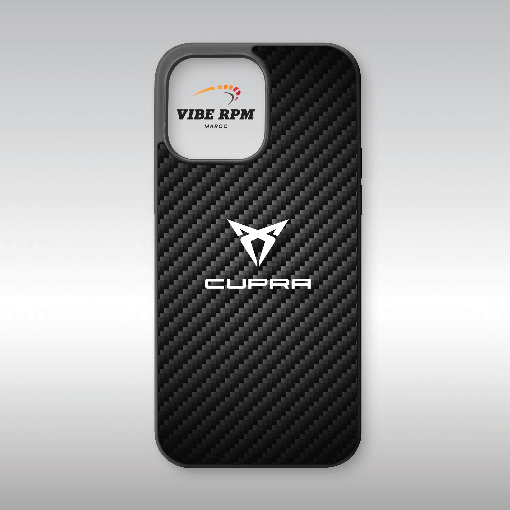 Coque téléphone Cupra VibeRPM, design sportif, finition matte, silicone premium, protection anti-chocs