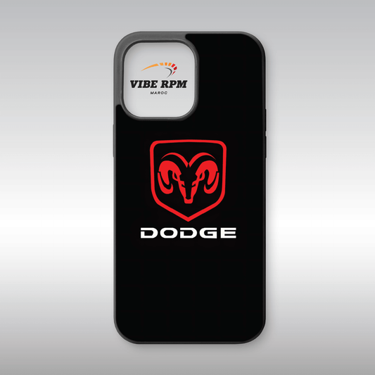 Coque téléphone Dodge VibeRPM, design muscle car américain, finition matte, silicone premium, livraison