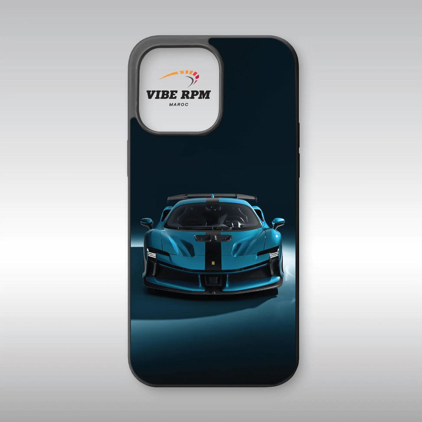 Coque téléphone Ferrari VibeRPM, design italien iconique, finition matte, silicone premium, protection anti-chocs, livraison gratuite