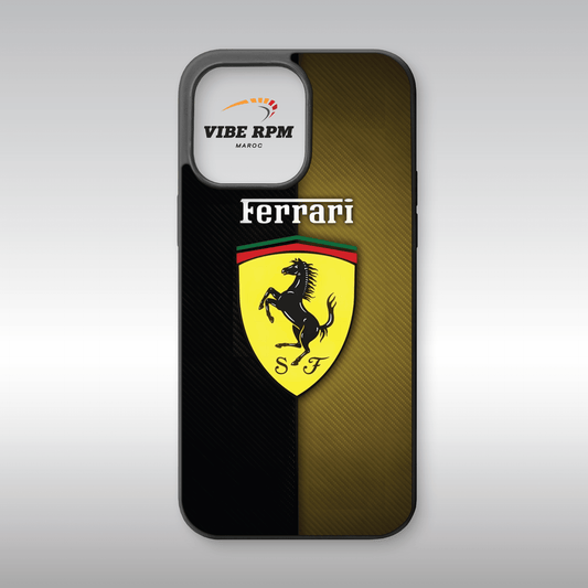 Coque téléphone Ferrari VibeRPM, design iconique et sportif, finition matte, silicone premium, protection anti-chocs, livraison gratuite