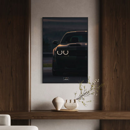 Tableau NÉON Dodge Charger SRT Hellcat