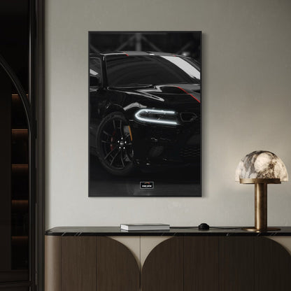 Tableau NÉON Dodge Charger SRT Hellcat