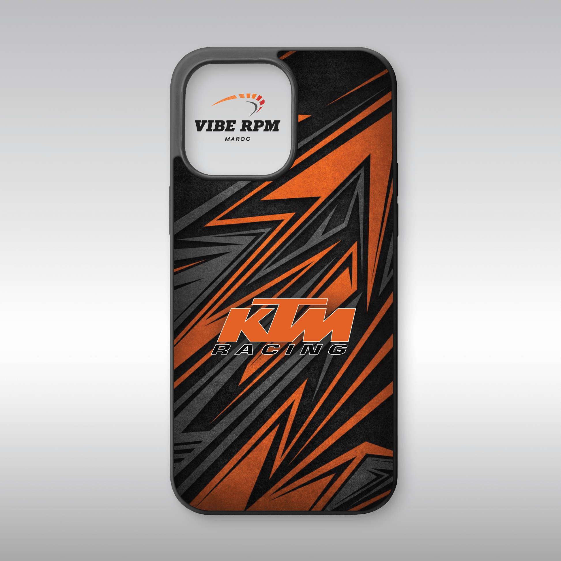Coque téléphone KTM VibeRPM, design sportif et dynamique, finition matte, silicone premium, protection anti-chocs, livraison gratuite