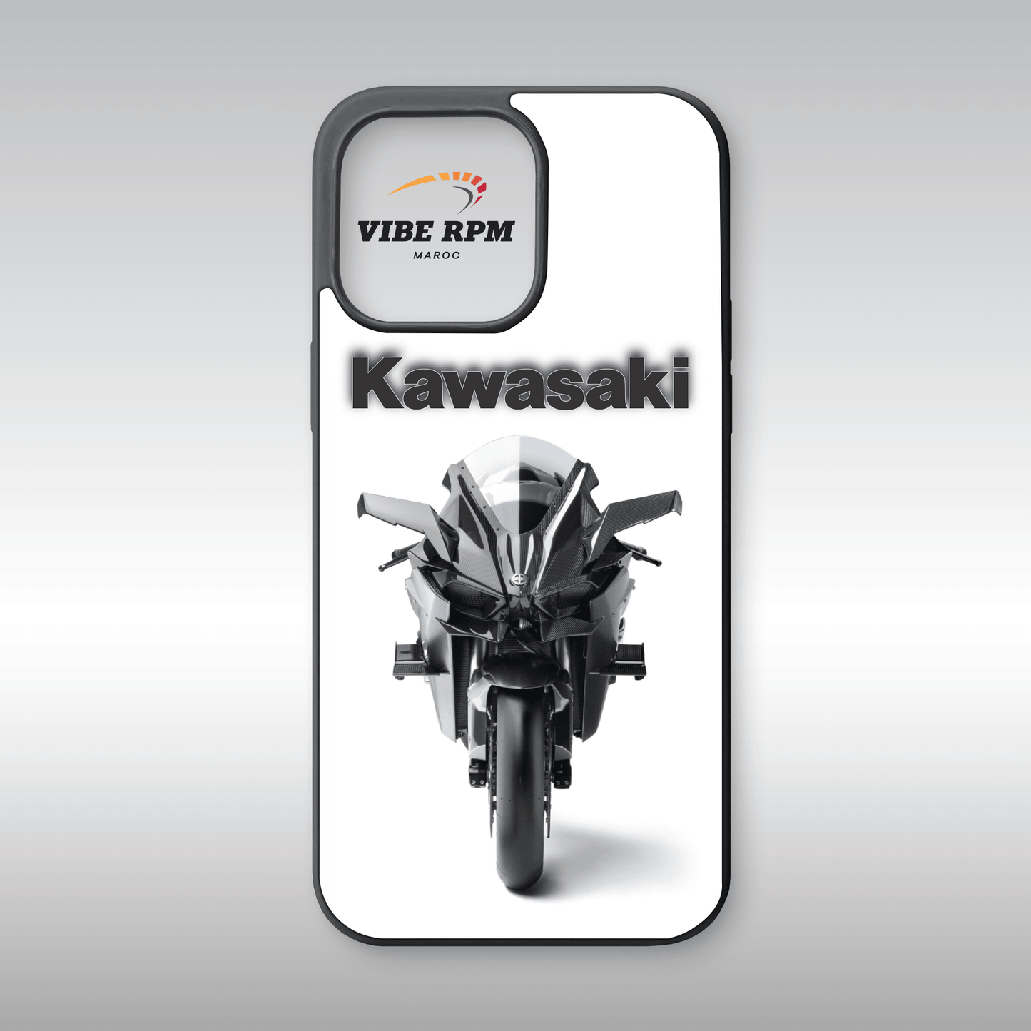 Coque téléphone Kawasaki VibeRPM, design moto sportif, finition matte, silicone premium, protection anti-chocs, livraison gratuite