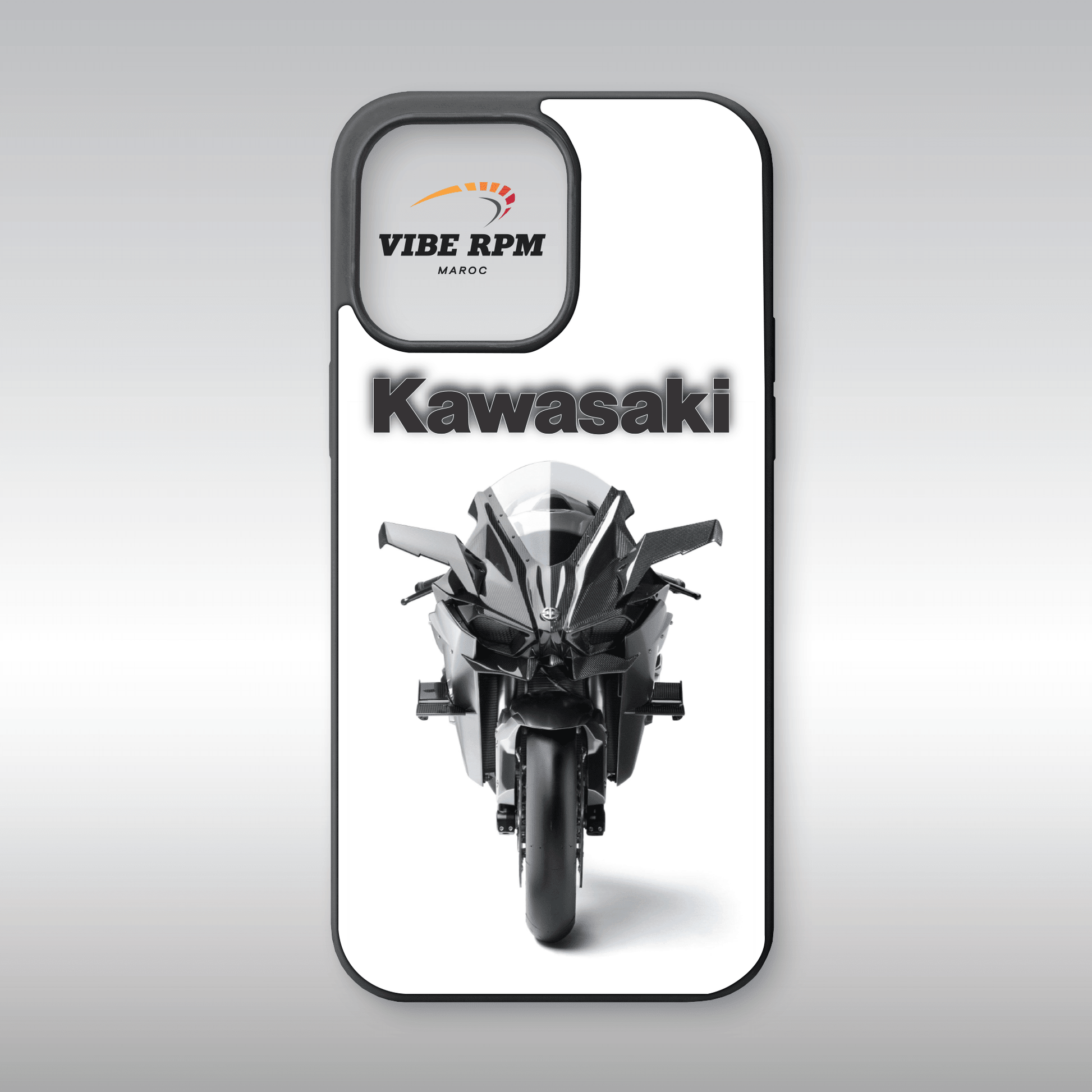 Coque téléphone Kawasaki VibeRPM, design moto sportif, finition matte, silicone premium, protection anti-chocs, livraison gratuite