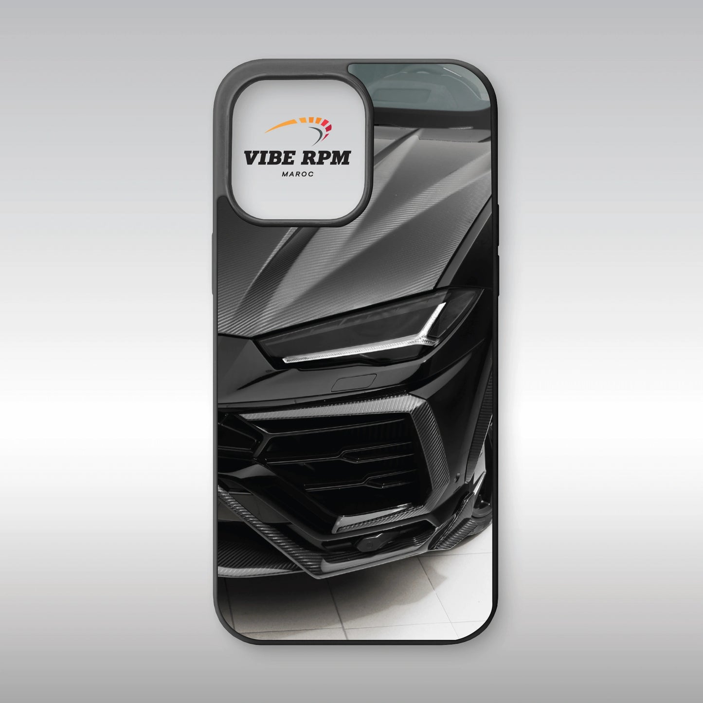 Coque téléphone Lamborghini Urus VibeRPM, design automobile ultra-luxe, finition mate soft-touch, silicone premium, protection anti-chocs