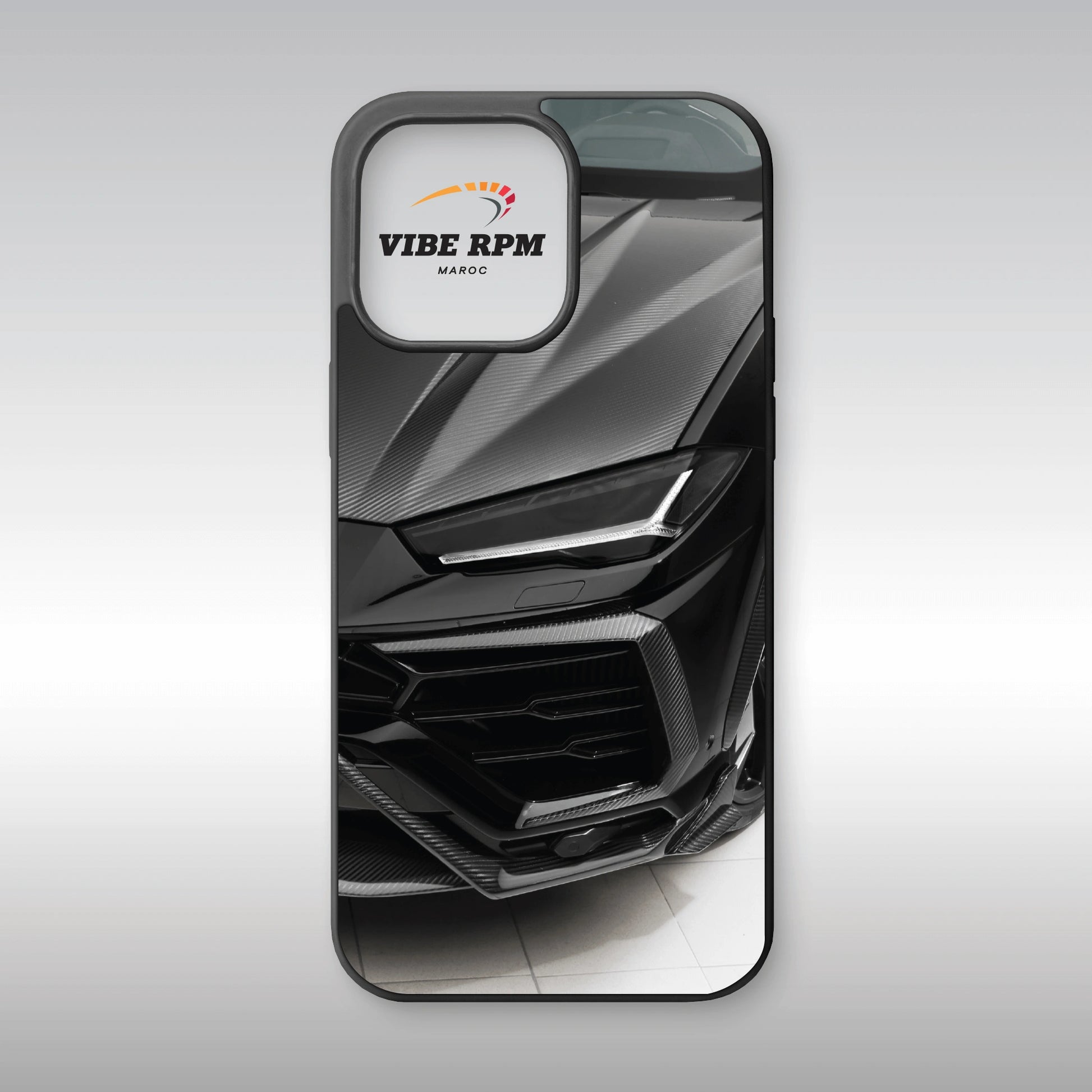 Coque téléphone Lamborghini Urus VibeRPM, design automobile ultra-luxe, finition mate soft-touch, silicone premium, protection anti-chocs