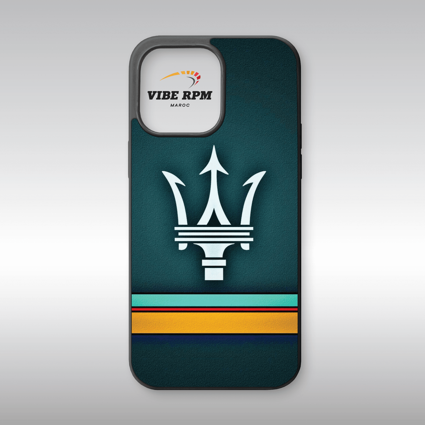 Coque téléphone Maserati VibeRPM, design sportif et luxueux, finition matte, silicone premium, protection anti-chocs, livraison gratuite