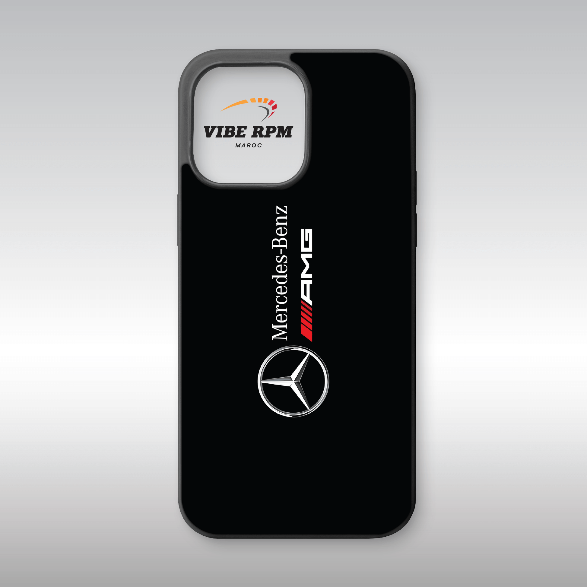 Coque téléphone Mercedes-Benz AMG VibeRPM, design sportif et luxueux, finition matte, silicone premium, protection anti-chocs, livraison gratuite