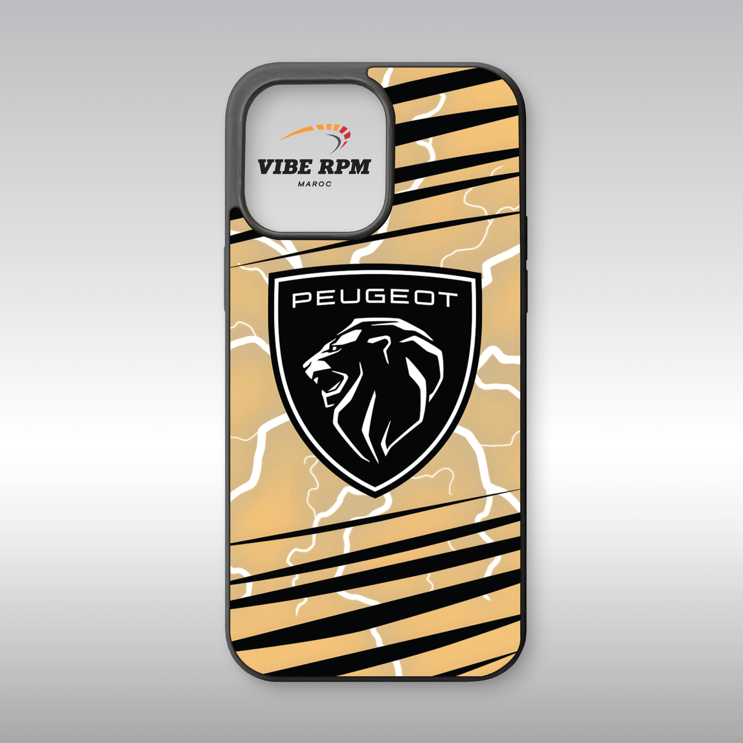 Coque téléphone Peugeot VibeRPM, design élégant, finition matte, silicone premium, protection anti-chocs, livraison gratuite