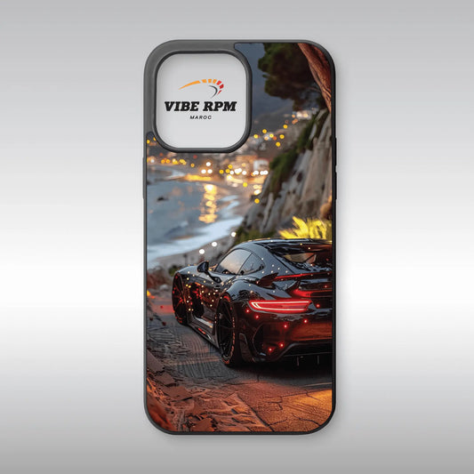 Coque téléphone Porsche 911 GT3 RS VibeRPM, design racing circuit, finition matte, silicone premium, protection anti-chocs, livraison gratuite