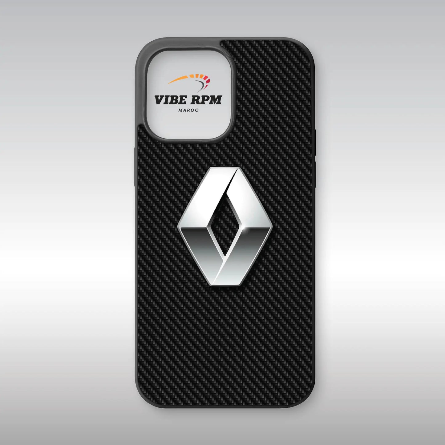 Coque téléphone Renault VibeRPM, logo emblématique, design moderne, finition matte, silicone premium, protection anti-chocs, livraison gratuite