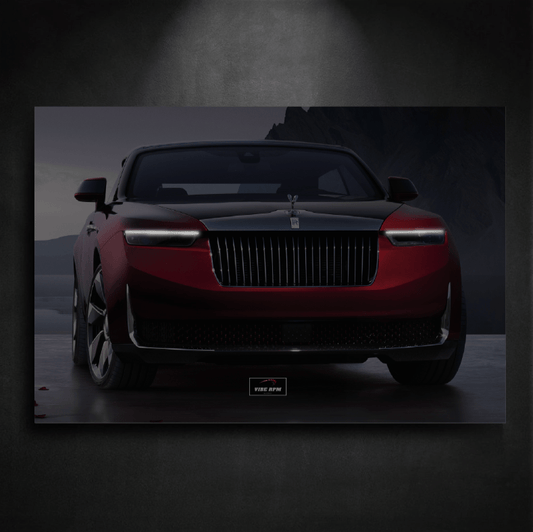 Tableau NEON Rolls Royce La Rose Noire