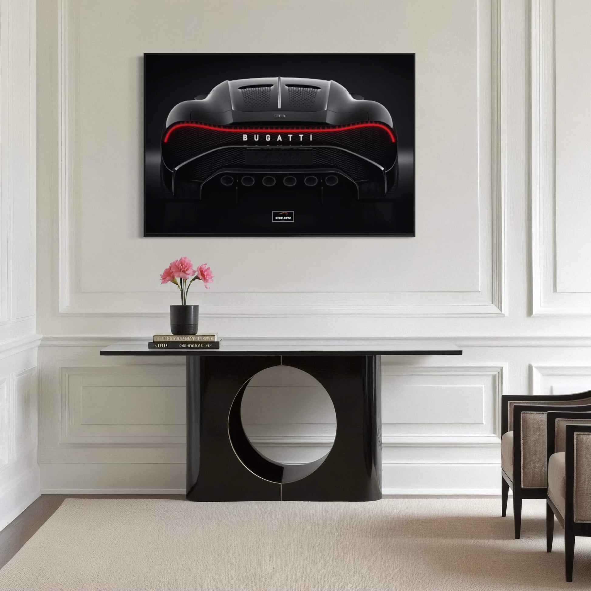 Tableau NÉON Bugatti La Voiture Noir