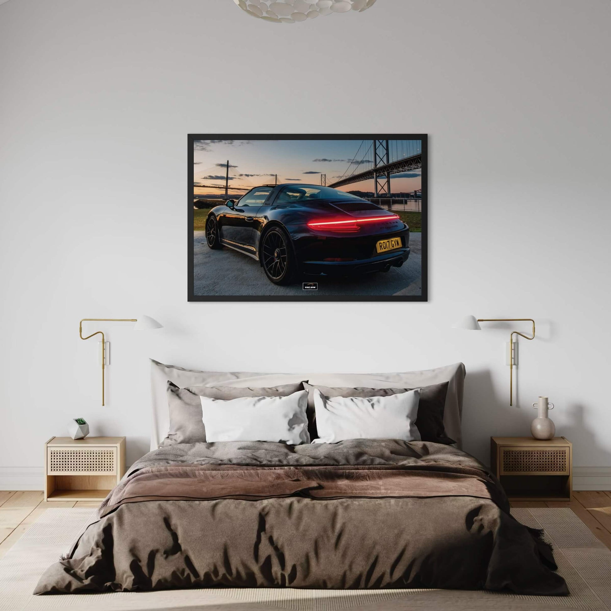 Tableau NÉON Porsche 911 Targa