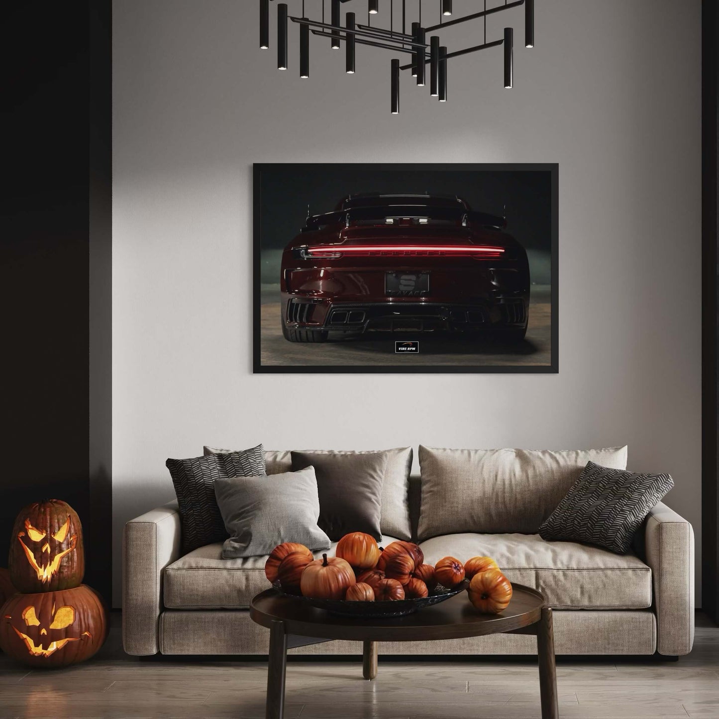 Tableau NÉON Porsche 992 Stinger GTR Limited Edition 213 ( Red Carbon )
