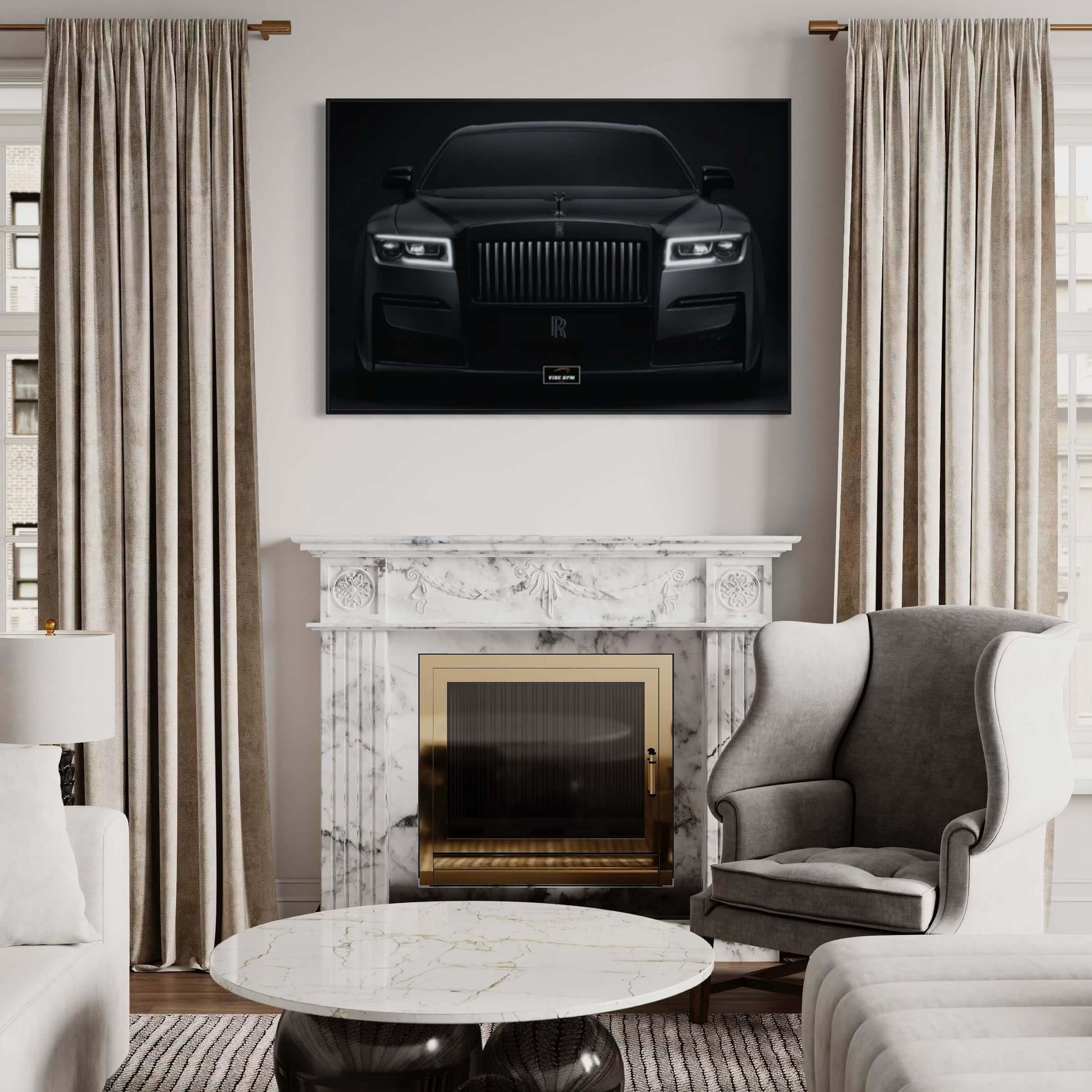 Tableau NÉON Rolls-Royce Ghost Prism