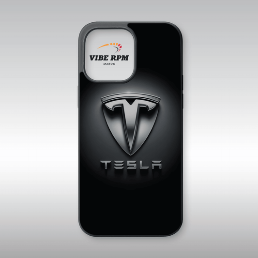 Coque téléphone Tesla VibeRPM, design minimaliste, finition matte, silicone premium, protection anti-choc