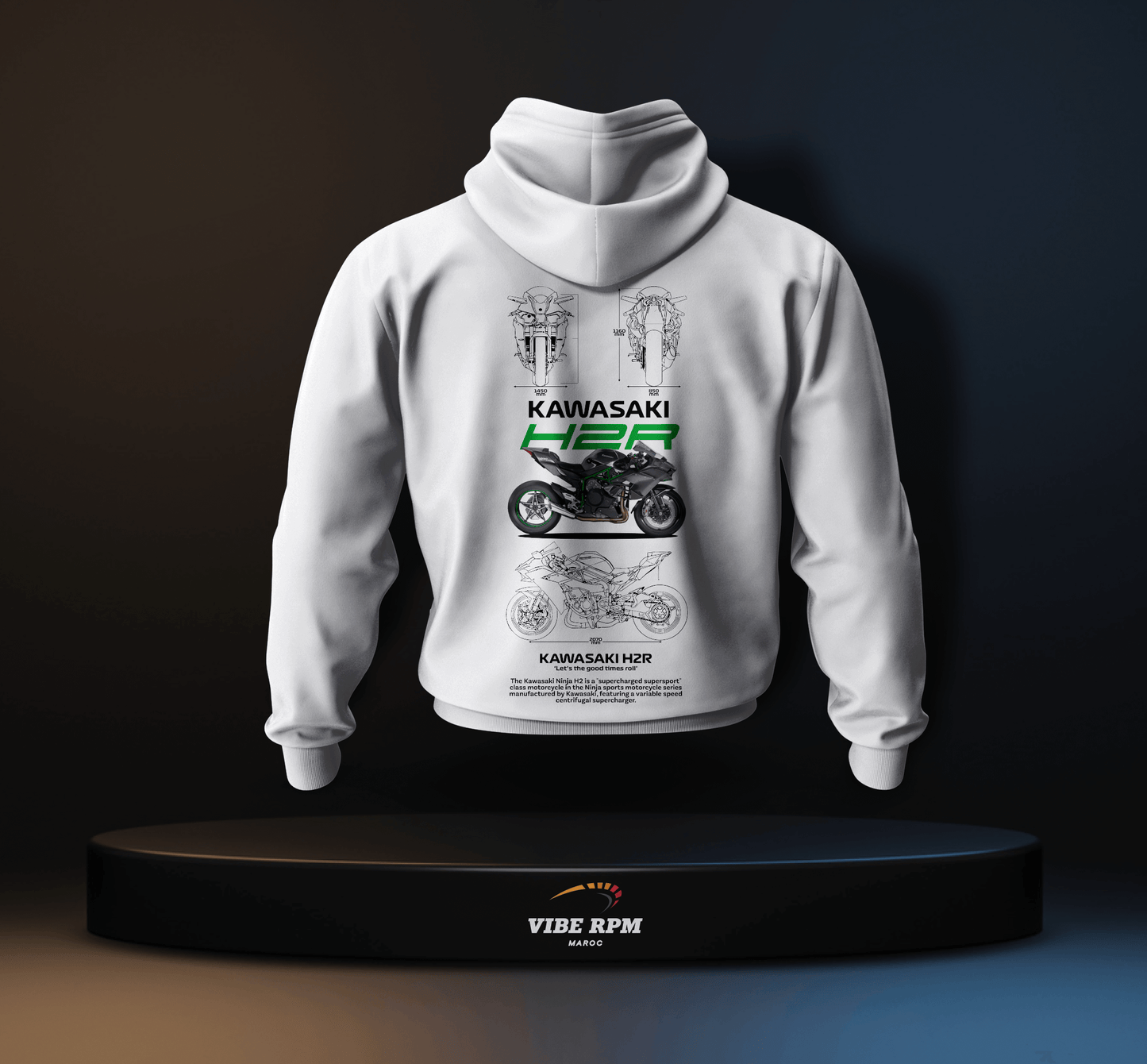 Hoodie KAWASAKI H2R